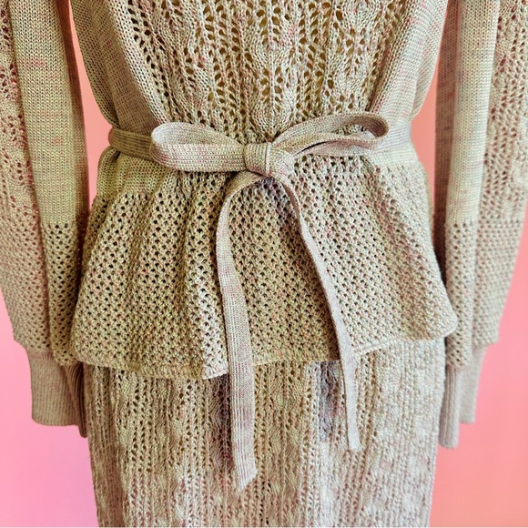 Vintage union made knit skirt & top set - Picture 4 of 9